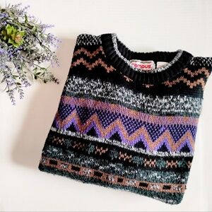 Vintage 80's Abstract Art Grandpa Sweater